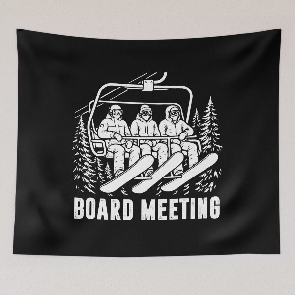 Item preview, Funny Board Meeting Snowboarding Pun Winter Mountain Humor Rider designed and sold by gunaone-design.