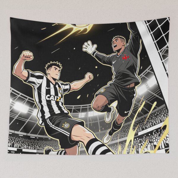 Item preview, Gol do Título – Time em Listras Pretas e Brancas and all black designed and sold by mancha-branca.