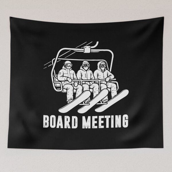 Item preview, Board Meeting Funny Snowboarding Winter Sports Pun designed and sold by gunaone-design.