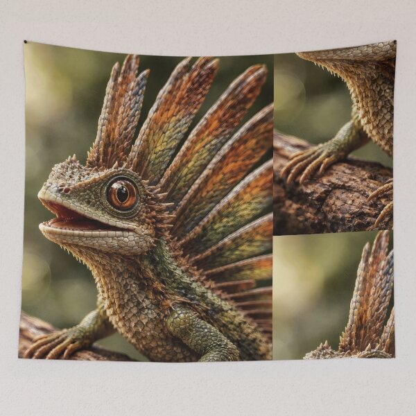 Item preview, The Triassic Spectacle: Portrait of the Crested Longisquama designed and sold by PrehistoryPulse.