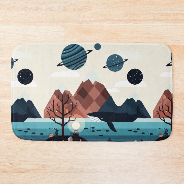 Item preview, imaginary planets with rings and moons designed and sold by Design4uStudio.