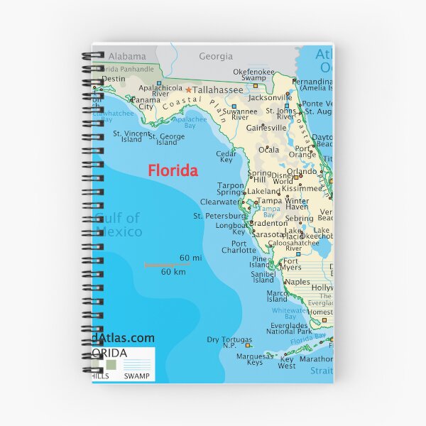 Item preview, Florida Map – Cities, Coast & Natural Features designed and sold by WorldAtlas.com.