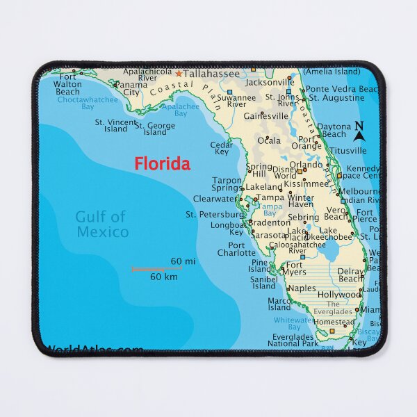 Item preview, Florida Map – Cities, Coast & Natural Features designed and sold by WorldAtlas.com.