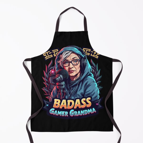 Item preview, Badass Gamer Grandma Streaming Gaming Illustration designed and sold by Uglyandcute.