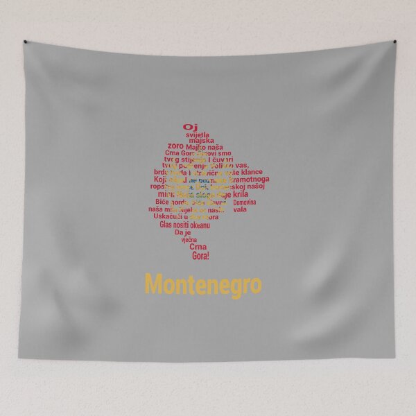Item preview, Montenegro Anthem Map and Flag – Balkan Identity and National Pride designed and sold by JR78.