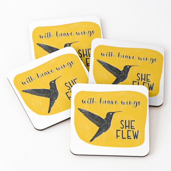 Item preview, With brave wings she flew, hummingbird designed and sold by Shelley Winters.