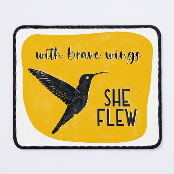 Item preview, With brave wings she flew, hummingbird designed and sold by Shelley Winters.