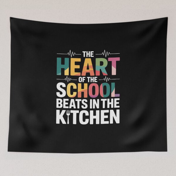 Item preview, The Heart of The School Beats in The Kitchen Lunch Lady Fun  designed and sold by NailMolisa.