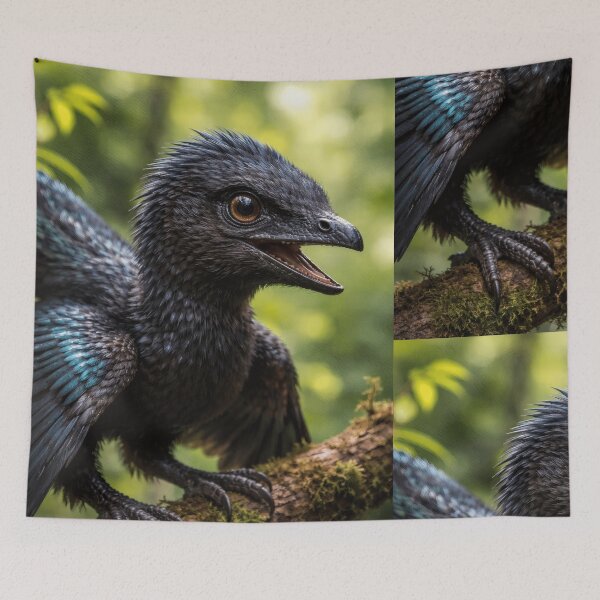 Item preview, Iridescent Feathers of the Microraptor: A Glimpse into the Cretaceous Canopy designed and sold by PrehistoryPulse.