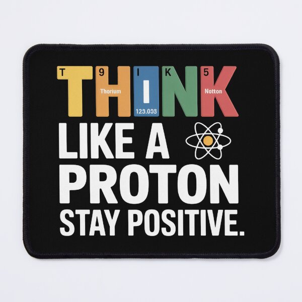 Item preview, Think Like a Proton Stay Positive Quote designed and sold by flagylART.