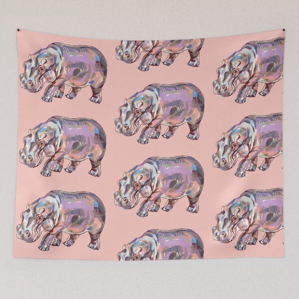 Item preview, Hippo Abstract designed and sold by Paintbrushbetty.