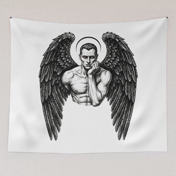 Item preview, The Melancholy of Lucifer - Dark Engraving designed and sold by elglotonmusical.