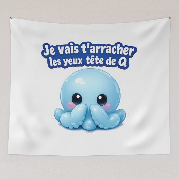 Item preview, Cute, unhappy octopus designed and sold by clubtatak.