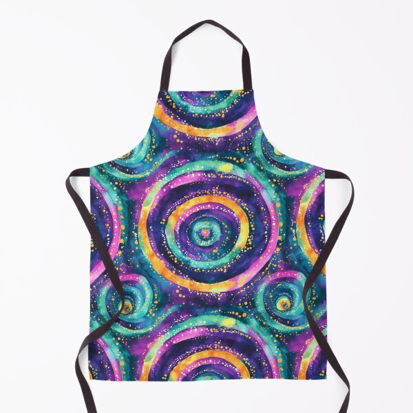 Item preview, Cosmic Swirl Abstract Pattern – Colorful Galaxy Watercolor Circles designed and sold by PixelExpressStudio.
