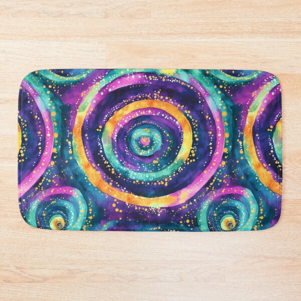 Item preview, Cosmic Swirl Abstract Pattern – Colorful Galaxy Watercolor Circles designed and sold by PixelExpressStudio.