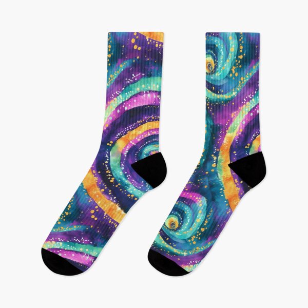 Item preview, Cosmic Swirl Abstract Pattern – Colorful Galaxy Watercolor Circles designed and sold by PixelExpressStudio.