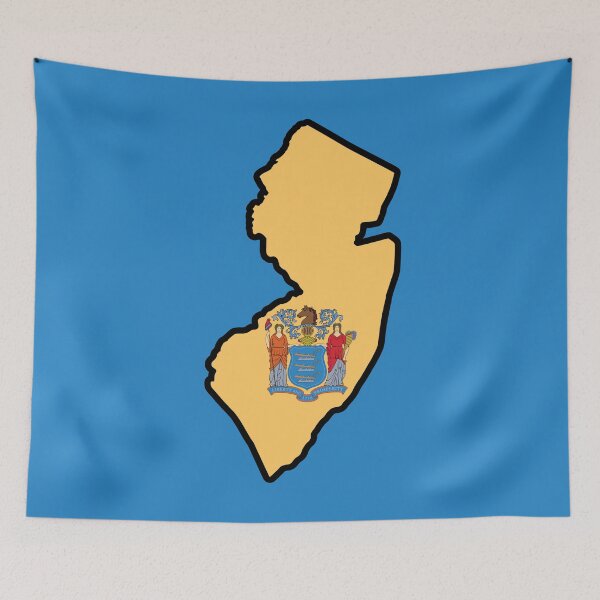 Item preview, State Flag Map of NEW JERSEY designed and sold by HFYD.