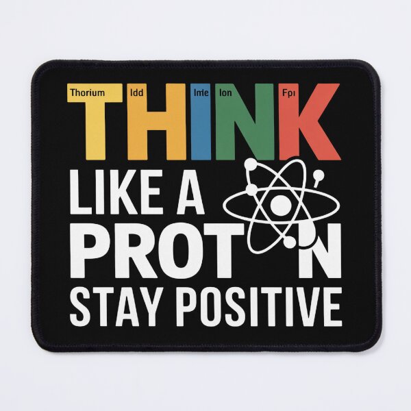 Item preview, Think Like a Proton Stay Positive Quote designed and sold by flagylART.