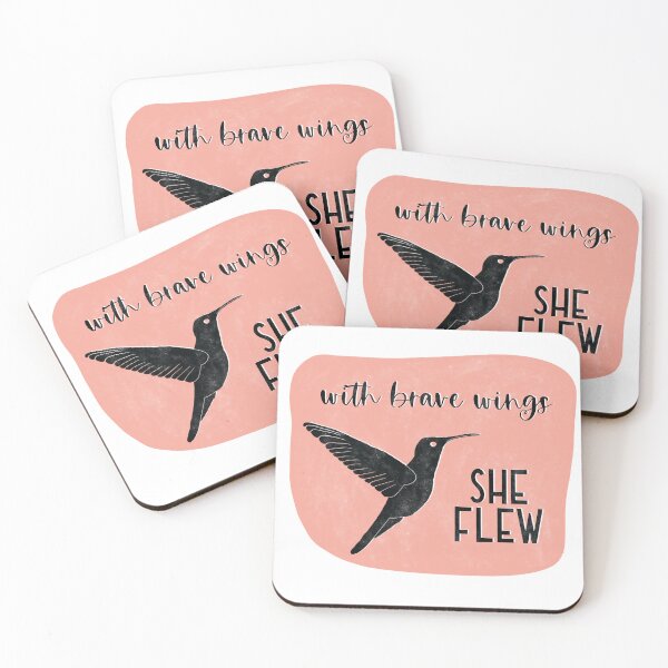 Item preview, With brave wings she flew, hummingbird designed and sold by Shelley Winters.