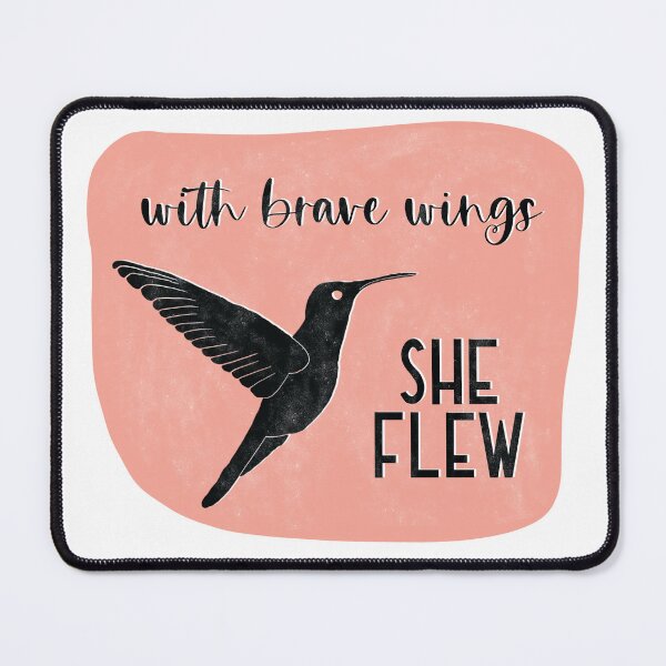 Item preview, With brave wings she flew, hummingbird designed and sold by Shelley Winters.