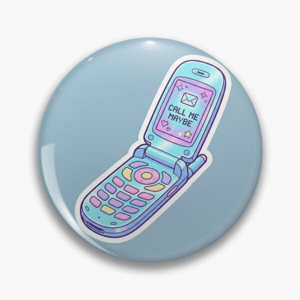 Item preview, Y2K Retro Flip Phone "Call Me Maybe" | Pastel Pixel Aesthetic designed and sold by DigitalVibes Art, CreatorSpace, PixelMood. By AngryFish.Art..