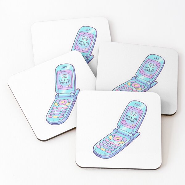 Item preview, Y2K Retro Flip Phone "Call Me Maybe" | Pastel Pixel Aesthetic designed and sold by DigitalVibes Art, CreatorSpace, PixelMood. By AngryFish.Art..