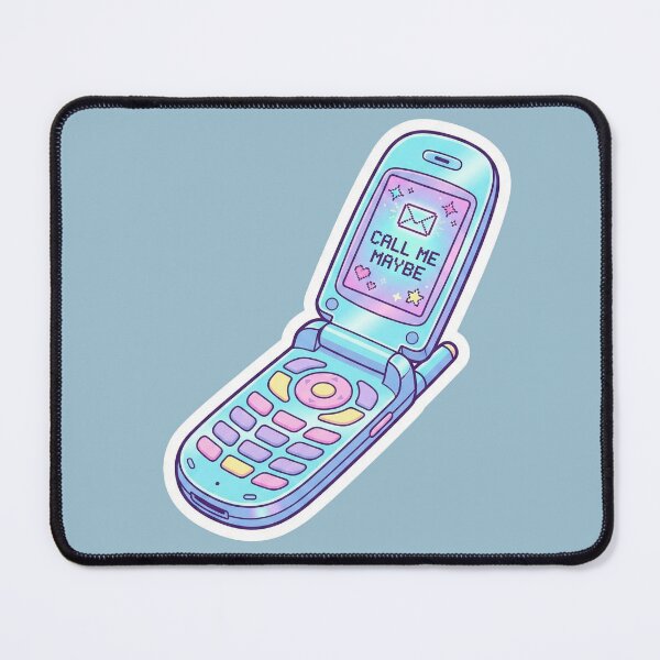 Item preview, Y2K Retro Flip Phone "Call Me Maybe" | Pastel Pixel Aesthetic designed and sold by DigitalVibes Art, CreatorSpace, PixelMood. By AngryFish.Art..