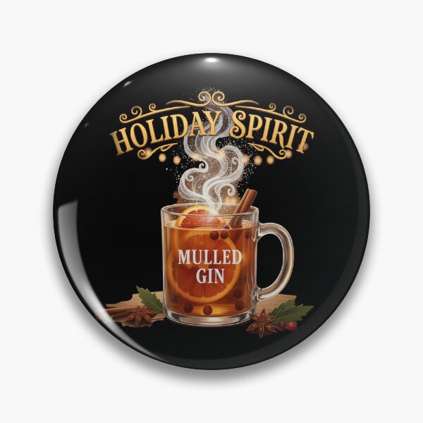 Item preview, Holiday Spirit Mulled Gin - Warm Winter Cocktail Illustration designed and sold by Fun-and-joy.