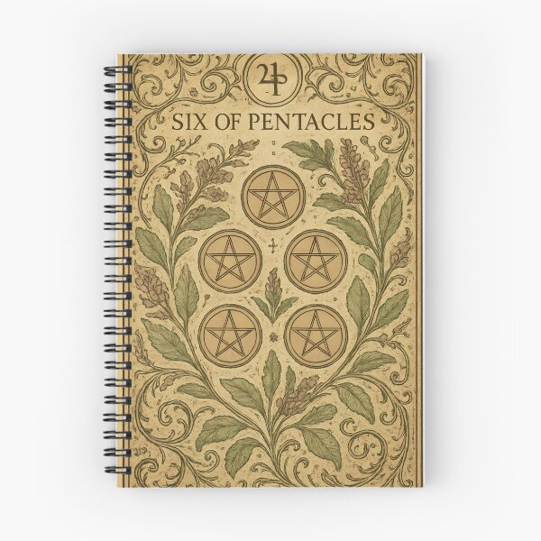 Item preview, Six of Pentacles Tarot Art - Sage & Jupiter Botanical designed and sold by Artsy-With.