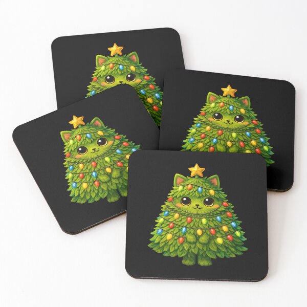 Item preview, Cute Christmas Tree Cat – Cozy Holiday Art designed and sold by Liv Solara.