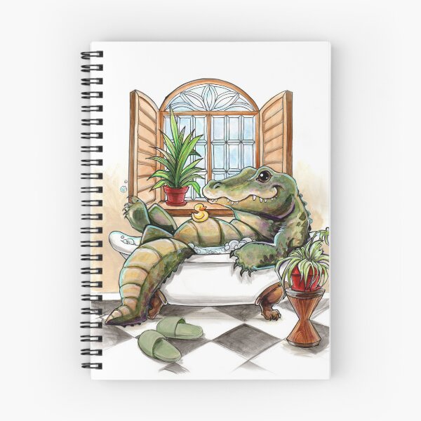 Item preview, Bathtime Gator designed and sold by ArtOfBianca.