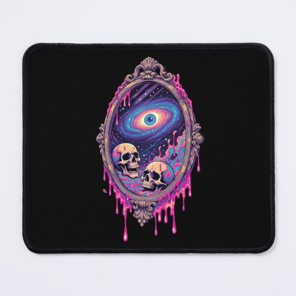 Item preview, Psychedelic Galaxy Mirror Eye – Drip Skulls Cosmos designed and sold by WeranovDesign.