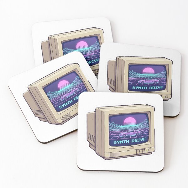 Item preview, Retro CRT Computer Monitor | "Synth Drive" Pixel Synthwave Aesthetic designed and sold by DigitalVibes Art, CreatorSpace, PixelMood. By AngryFish.Art..