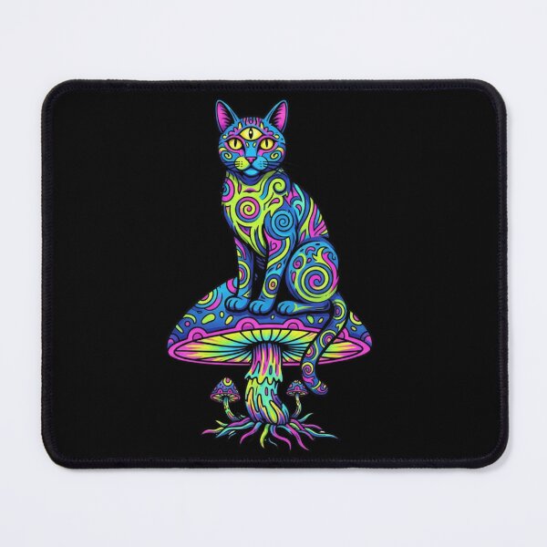 Item preview, Trippy Mushroom Cat Drip – Psychedelic Feline Art designed and sold by WeranovDesign.
