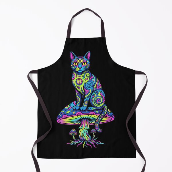 Item preview, Trippy Mushroom Cat Drip – Psychedelic Feline Art designed and sold by WeranovDesign.