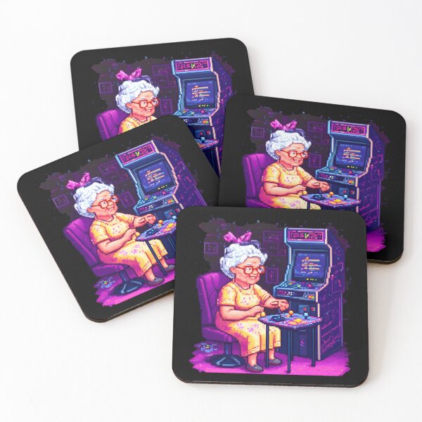 Item preview, Pixel Art Gamer Grandma Retro Gaming Design designed and sold by Uglyandcute.