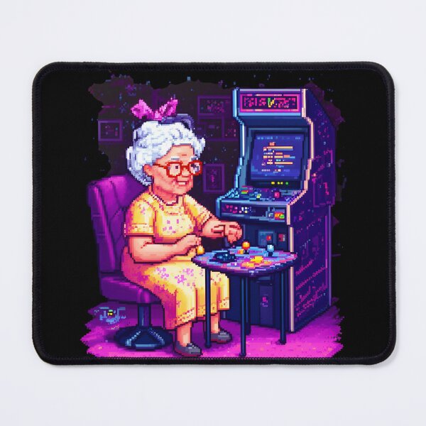Item preview, Pixel Art Gamer Grandma Retro Gaming Design designed and sold by Uglyandcute.