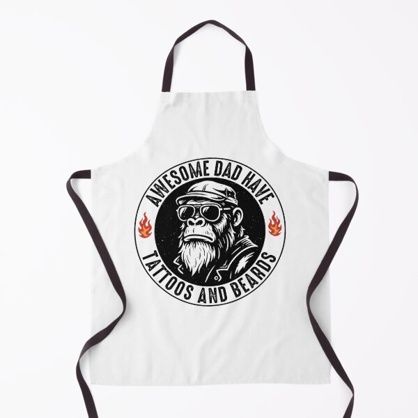 Item preview, Awesome Dad Have Tattoos and Beards – Funny Monkey Beard Dad designed and sold by gunaone-design.