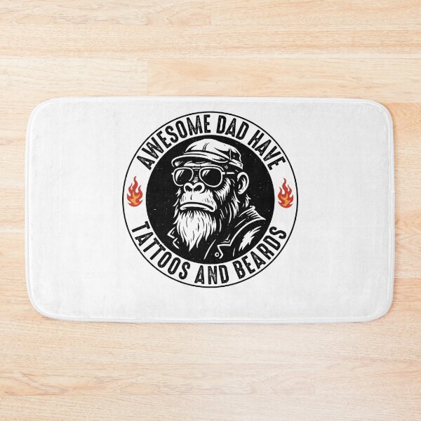 Item preview, Awesome Dad Have Tattoos and Beards – Funny Monkey Beard Dad designed and sold by gunaone-design.