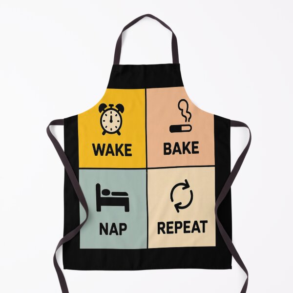 Item preview, Wake Bake Nap Repeat Chill Relaxed Stoner Vibes designed and sold by orlodrake.