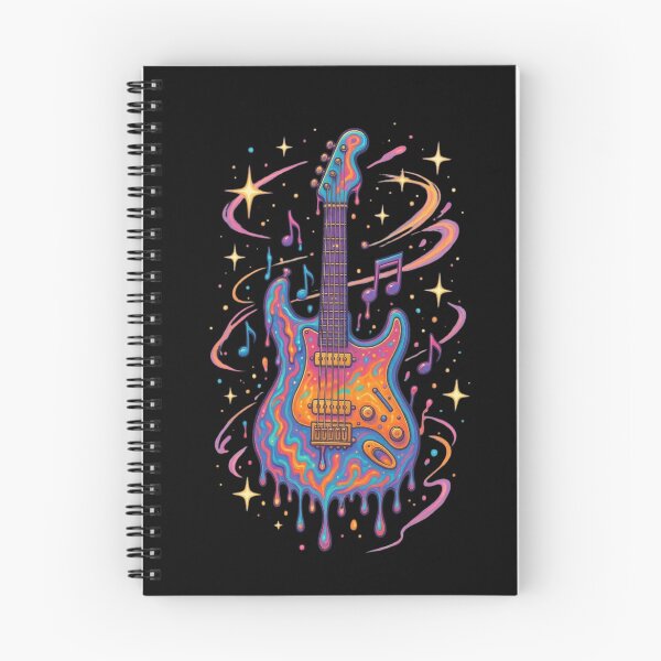 Item preview, Cosmic Guitar Drip – Psychedelic Music Neon Art designed and sold by WeranovDesign.