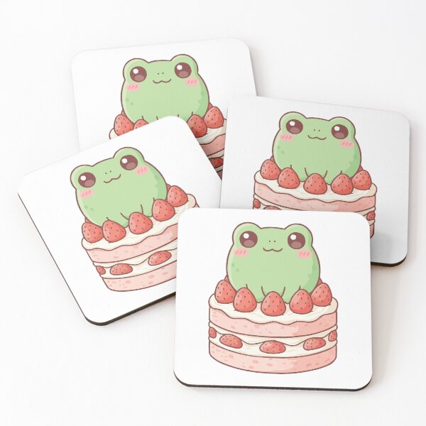 Item preview, Strawberry Frogcake – Aesthetic Pink Berry Frog Dessert designed and sold by Petzzz.
