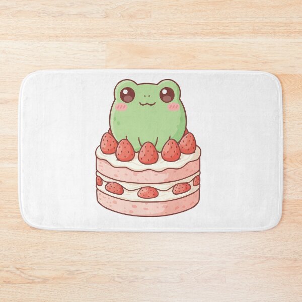Item preview, Strawberry Frogcake – Aesthetic Pink Berry Frog Dessert designed and sold by Petzzz.