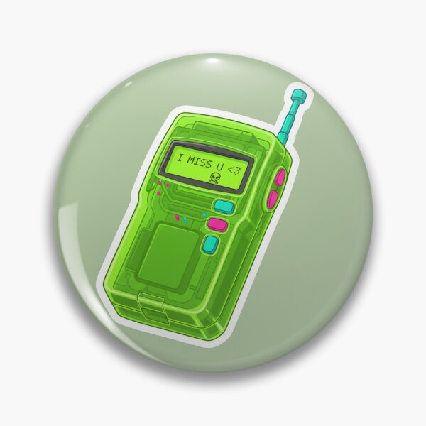 Item preview, Retro 90s Translucent Pager | "I MISS U <3" Neon Alien Aesthetic designed and sold by DigitalVibes Art, CreatorSpace, PixelMood. By AngryFish.Art..