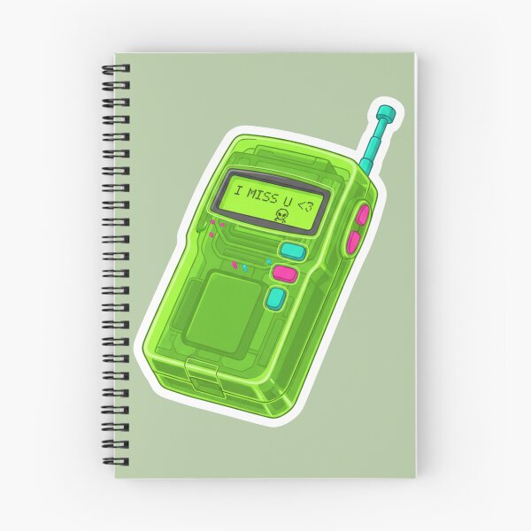 Item preview, Retro 90s Translucent Pager | "I MISS U <3" Neon Alien Aesthetic designed and sold by DigitalVibes Art, CreatorSpace, PixelMood. By AngryFish.Art..