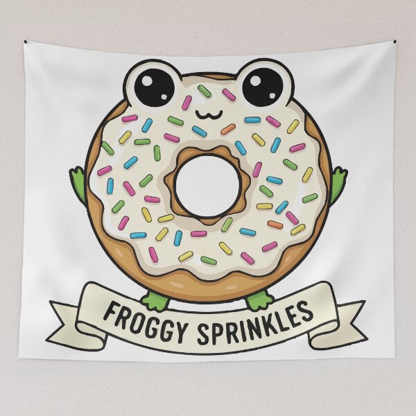 Item preview, Froggy Sprinkles – Glazed Donut Frog designed and sold by Petzzz.