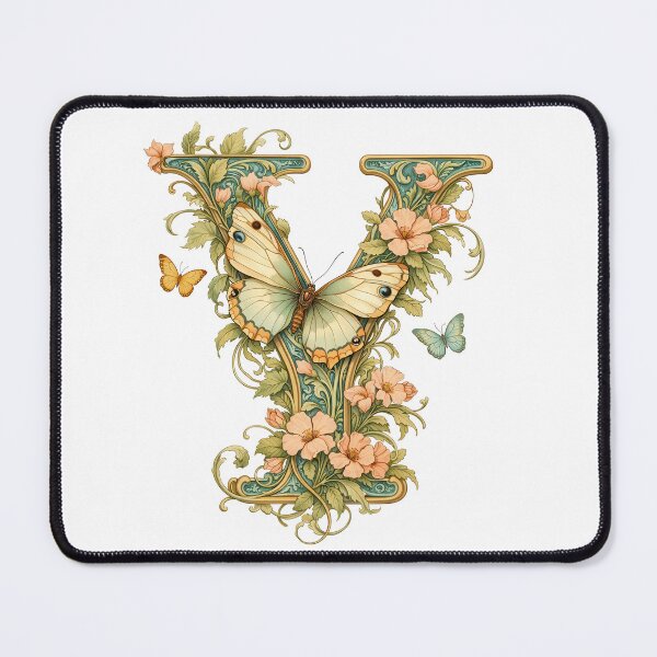 Item preview, Butterfly Floral Letter Y designed and sold by FlyingDreamsArt.
