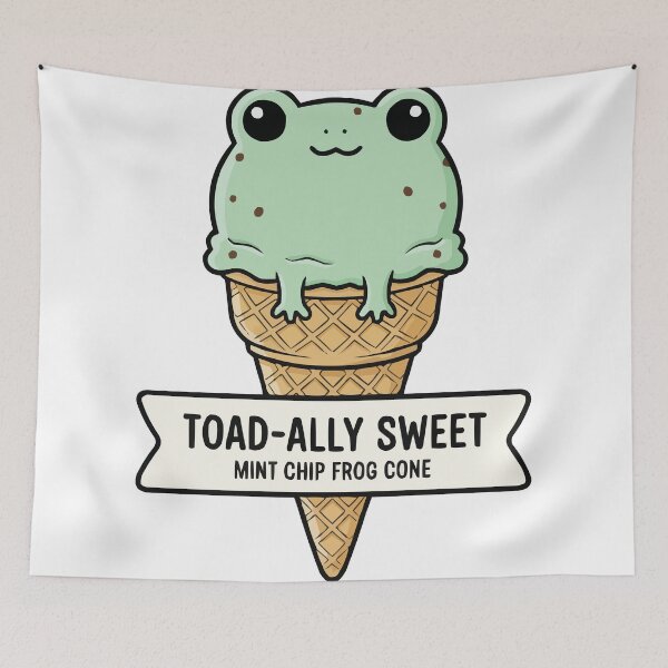 Item preview, Toad-ally Sweet Scoop – Mint Chocolate Chip Frog Cone designed and sold by Petzzz.