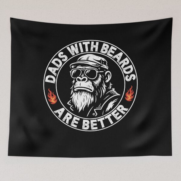 Item preview, Dads with Beards Are Better Monkey Beard – Funny Bearded Dad designed and sold by gunaone-design.