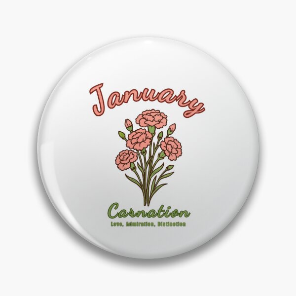 Item preview, January Birth Flower - Carnation designed and sold by DixieGirlStudio.